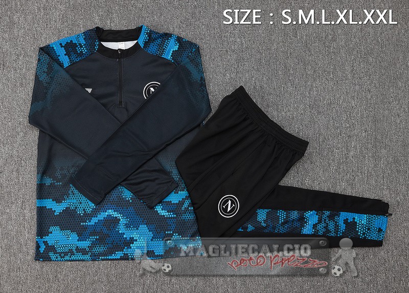 Set Completo Sudadera Formazione Napoli 2024 2025 Blu Nero