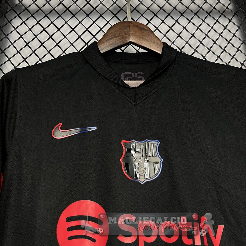 Thailandia Away Maglia Barcelona 2024 2025 Nero Rosso