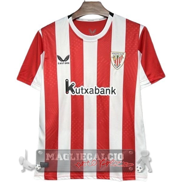Thailandia Home Maglia Athletic Bilbao 2024 2025 Rosso Bianco