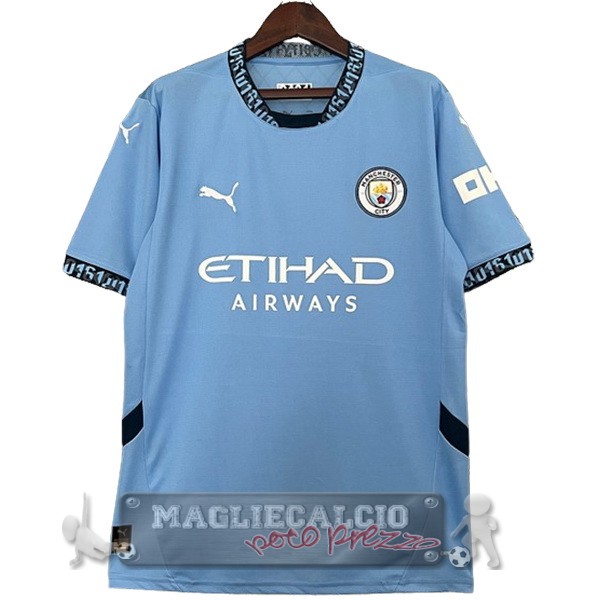 Thailandia Home Maglia Manchester City 2024 2025 Blu