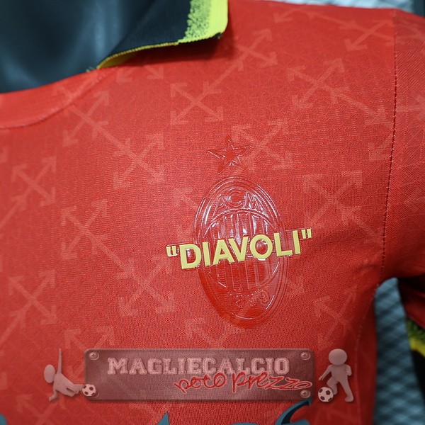 Fourth Giocatori Maglia Calcio AC Milan 2024 2025 Rosso Verde
