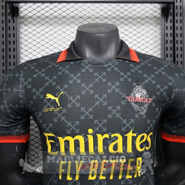 Fourth Giocatori Maglia Calcio AC Milan 2024 2025 Verde Nero