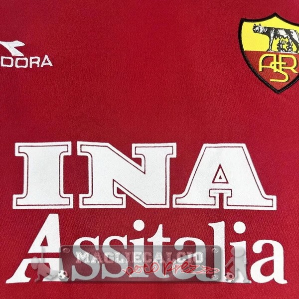 Home Maglia Calcio Manica lunga As Roma Retro 1998 1999