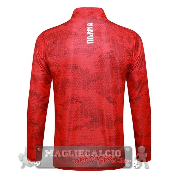 Ropa Deportiva Con Cremallera Larga Napoli 2024 2025 Rosso