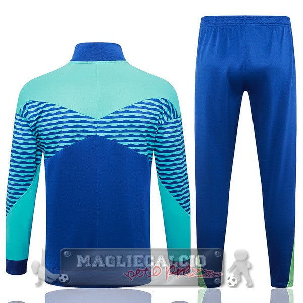 Set Completo Ropa Deportiva Con Cremallera Larga Brasilee 2024 Blu