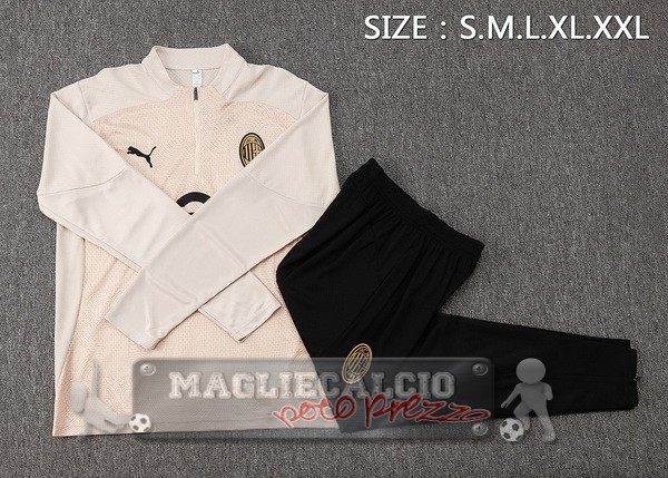 Set Completo Sudadera Formazione AC Milan 2024 2025 Giallo Nero