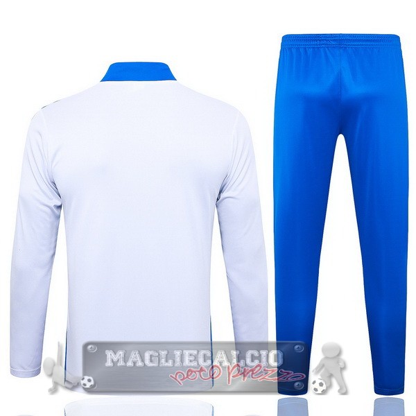 Set Completo Sudadera Formazione Brasilee 2024 Bianco Blu