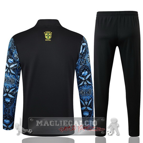 Set Completo Sudadera Formazione Brasilee 2024 Gris Nero