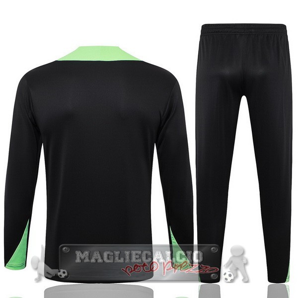 Set Completo Sudadera Formazione Brasilee 2024 Nero Verde