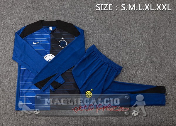 Set Completo Sudadera Formazione Inter Milán 2024 2025 Blu Nero