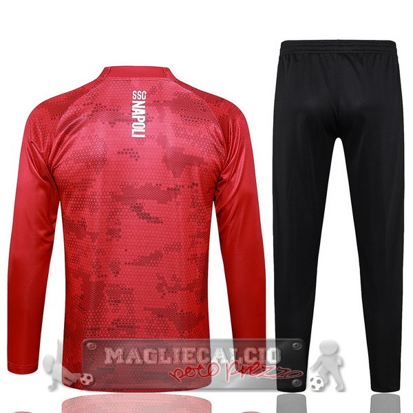 Set Completo Sudadera Formazione Napoli 2024 2025 Rosso Nero