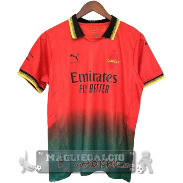 Thailandia Fourth Maglia Calcio AC Milan 2024 2025 Rosso Verde