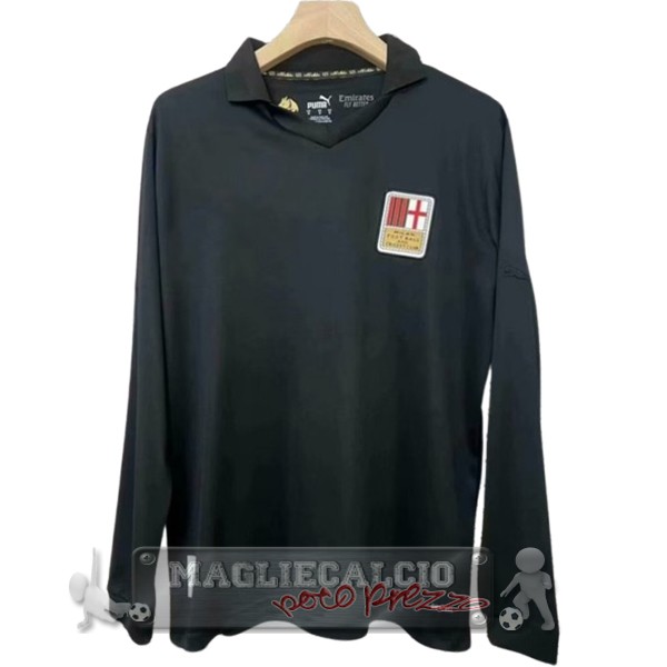 Thailandia speciale Portiere Maglia Calcio Manica lunga AC Milan 2024 2025 Nero