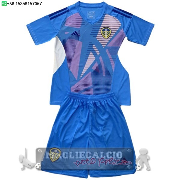 Portiere Maglia Calcio Set Completo Bambino Leeds United 2024 2025