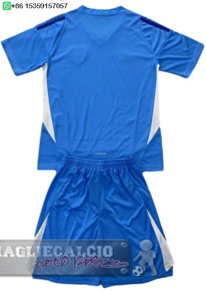 Portiere Maglia Calcio Set Completo Bambino Leeds United 2024 2025 Blu