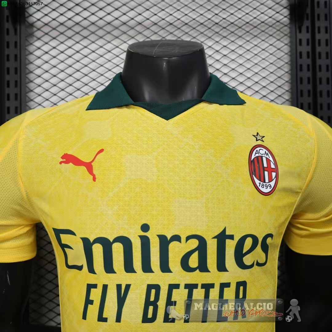 Terza concetto Giocatori Maglia Calcio AC Milan 2025 2026