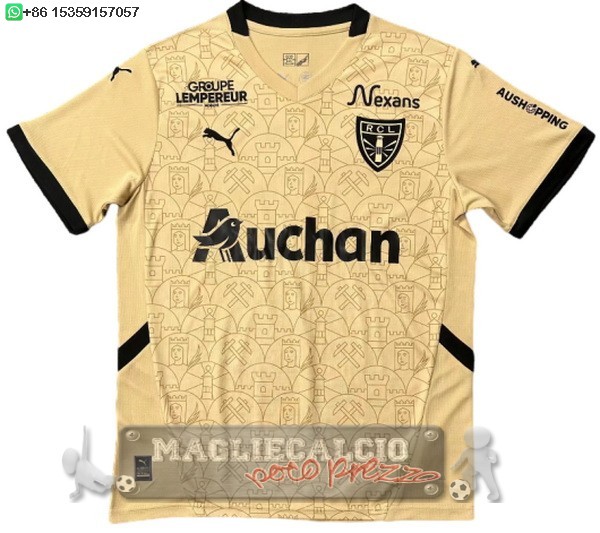 Thailandia speciale Maglia Calcio RC Lens 2024 2025 Giallo