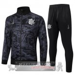 Set Completo Lunga Zip Giacca Corinthians Paulista 2025 2026 Grigio Nero