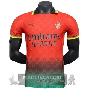 Fourth Giocatori Maglia Calcio AC Milan 2024 2025 Rosso Verde