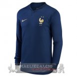 Home Francia Manica lunga Maglia Calcio Coppa del mondo 2022