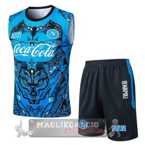 Formazione Senza Maniche Set Completo Napoli 2025 2026 Blu Nero