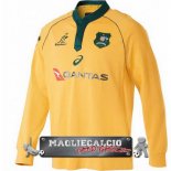 Home Manica Lunga Rugby Maglia Calcio Australia EURO 2018