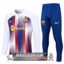 Barcelona Insieme Completo Verde Blu Bambino Giacca 2023-24 Bianco Rosso Blu