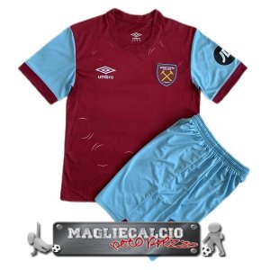 West Ham United Set Completo Bambino Maglia Calcio Home 2023-24