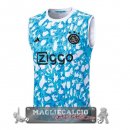 Ajax Senza Maniche Formazione Maglia Calcio 2023-24 Blu Bianco