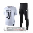 Juventus Formazione Set Completo Maglia Calcio 2019-2020 Nero Bianco