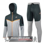 Nike Set Completo Verde Grigio Giacca Felpa Cappuccio 2023