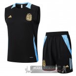 Formazione Senza Maniche Set Completo Argentina 2024 Nero Blu