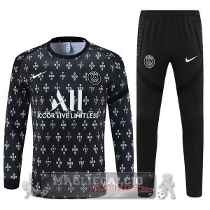 Paris Saint Germain Insieme Completo nero bianco Giacca 2021-22