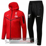 Liverpool Insieme Completo Rosso Nero Felpa Cappuccio 2022-23