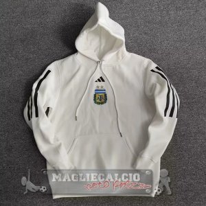 Felpe Con Cappuccio Argentina 2022 Bianco
