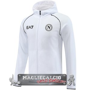 Giacca Felpa Cappuccio Napoli 2023-24 Bianco
