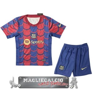 Barcelona Set Completo Bambino Maglia Calcio Speciale 2024-25 Rosso Blu