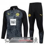 Borussia Dortmund Insieme Completo Grigio Nero Felpa Da Allenamento 2023-24