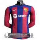 Tailandia Home Giocatori Manica lunga Maglia Calcio Barcellona 2023-24