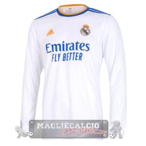 Home Manica lunga Maglia Calcio Real Madrid 2021-22