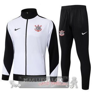 Set Completo Lunga Zip Giacca Corinthians Paulista 2025 2026 Bianco Nero