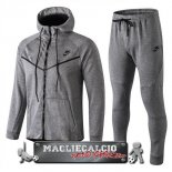 Nike Set Completo Grigio Giacca Felpa Cappuccio 2023-24