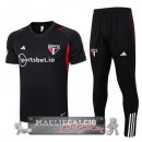 Sao Paulo Formazione Set Completo Maglia Calcio 2023-24 Nero II Rosso