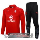 AC Milan Insieme Completo Rosso IIII Nero Felpa Da Allenamento 2023-24