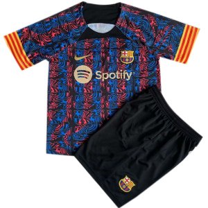 Concetto Maglia Calcio Set Completo Uomo Barcellona 2023-24 Rosso Nero