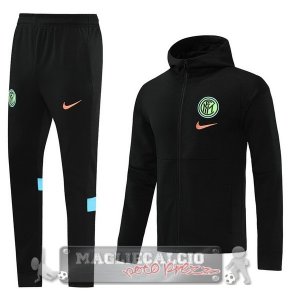Inter Milan Insieme Completo Nero Giacca felpa cappuccioa 2022-23