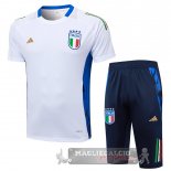 Formazione Set Completo Italia 2024 Bianco Blu Navy