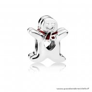 Pandora Italia Vacanze Charms Dolce Pan Di Zenzero Uomo Charm Traslucido Rosso Smalto Net