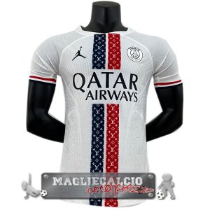 Tailandia Speciale Giocatori Maglia Calcio Paris Saint Germain 2023-24 Bianco Rosso