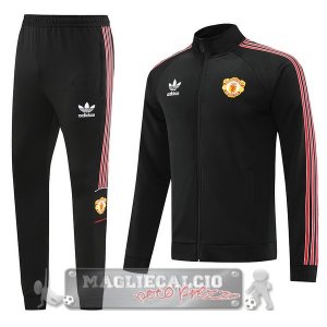 Manchester United Insieme Completo Nero Giacca 2022-23